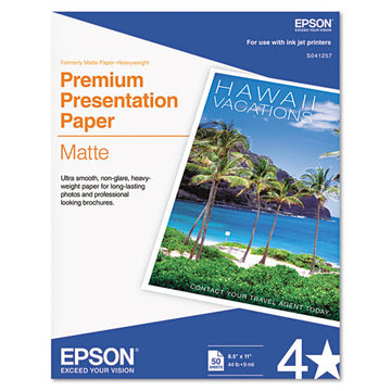 Epson® Premium Matte Presentation Paper, 9 Mil, 13 X 19, Matte Bright White, 50-pack freeshipping - TVN Wholesale